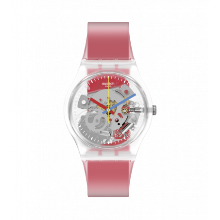 Swatch - Originals Gent CLEARLY RED STRIPED GE292 Uhr