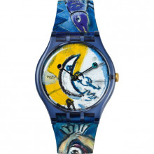 Swatch - x Tale Gallery Chagall`s Blue Circus Damenuhren / Herrenuhren Online Shop - günstig kaufen bei Studer & Hänni AG